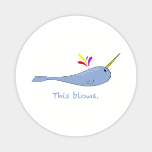 Sad narwhal Magnet